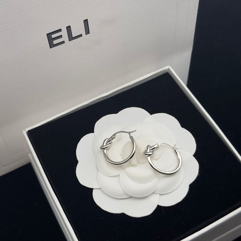 Stud Gold Jewelry Designer Hoops Earrings Women Knot Huggie Earings C Silver Fashion Classic Charm Earring Circle Jewlery Stud Earing AA