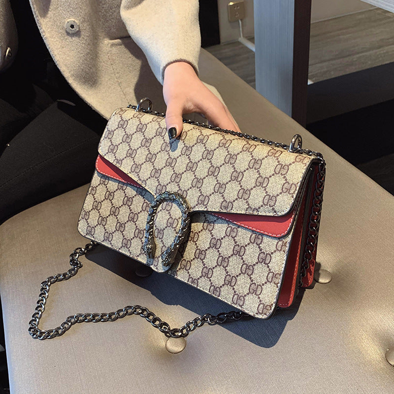 Designer&#039;s Free Shipping New Trendy And Fashionable Wine God Printed Mini Single Shoulder Diagonal Chain Women&#039;s Handbag