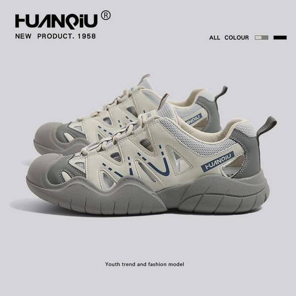 Global Mountaineering 2024 Summer New Anti slip for Men&#039;s Leisure Hollow Sports Sandals, Tracing Creek Shoes Casual Shoes