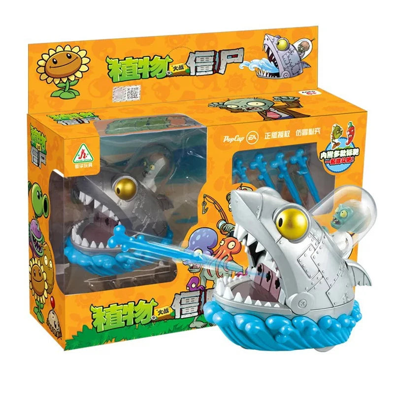 Plants Vs Zombies 2 Licensed Shark Mech Boss Pull Back Car Battle Set Bulk Stock Collectible Action Figures Strategy Game Family Kids Gift