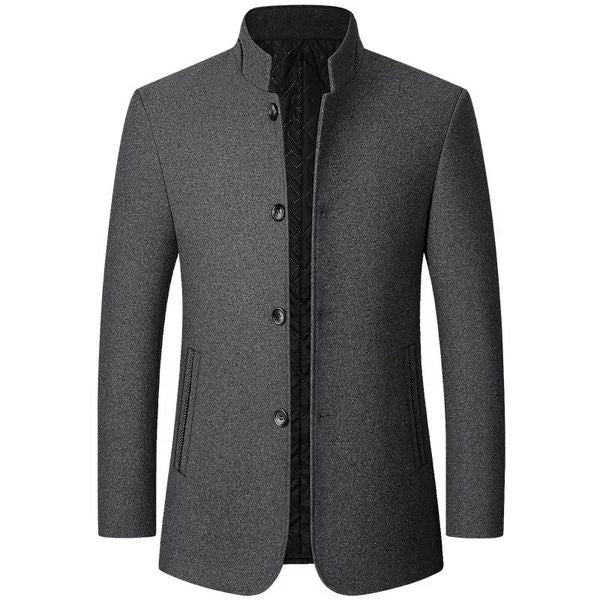 Jaqueta de lã para homens de inverno colarinho de alta qualidade Blends Coat Chackets Casual Jackets Casual Casual Clothing 241126