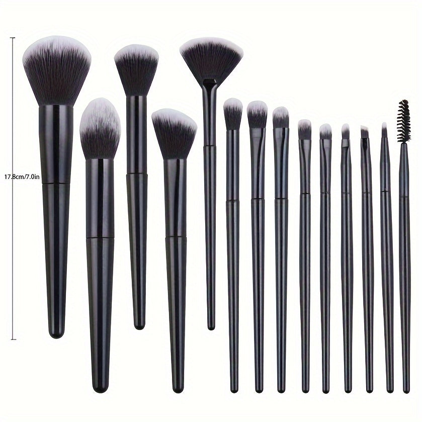 TEMU Makeup Brushes Set Portable Makeup Tool Combination Foundation Makeup Brush Powder Blusher Brush Makeup Organizer Travel Gift Set, Day Gift,