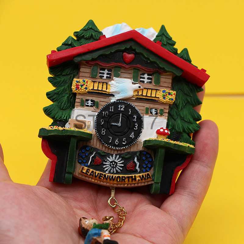 Fridge Magnets Germany Switzerland sheep pipe goo bell 3D magnetic refrigerator Cuckoo clock paste home decoration world tourism souvenir gifts x073
