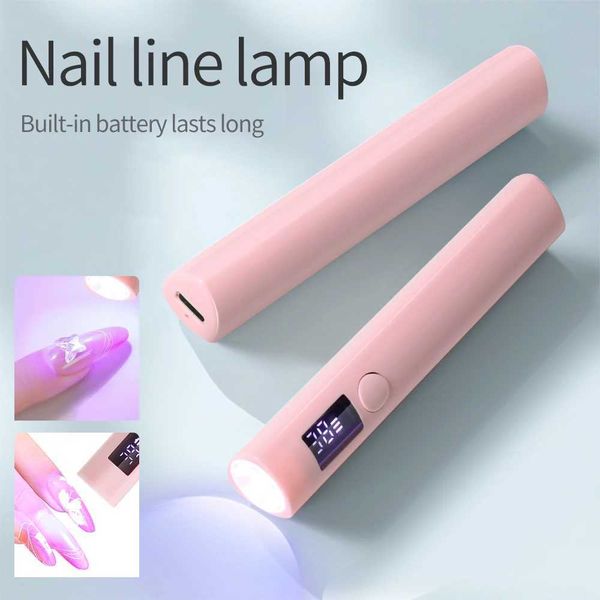 CNHIDS portable nail dryer with intelligent display screen LCD simple UV photos hine nail lamp manual tools for travel use M241123