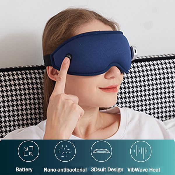 Eye Massager Battery with Heat Vibrator 3D Smart Airbag Compress Electric s Massage Relaxation Fatigue Machine Health Care 221116