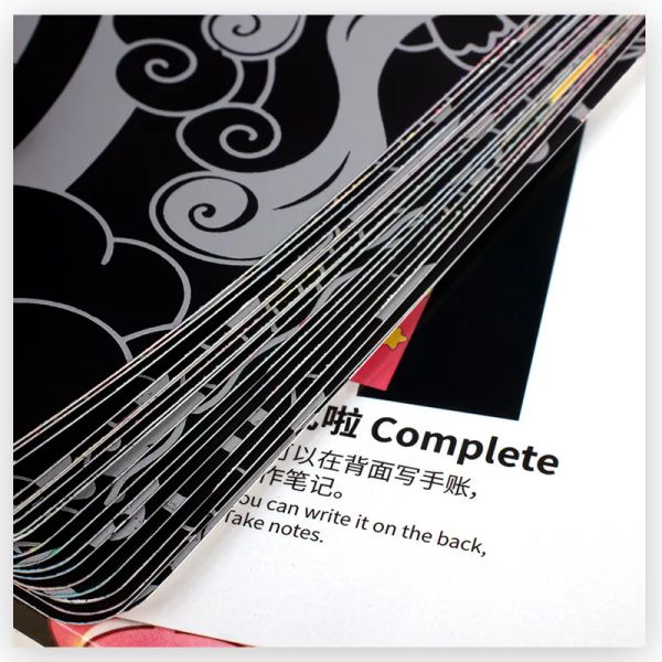 Sparkling Scratching Notes for Children Creative Magic Rainbow Scratch Paper Coloring Books Kids Boys Girls DIY Bookmarks Toys