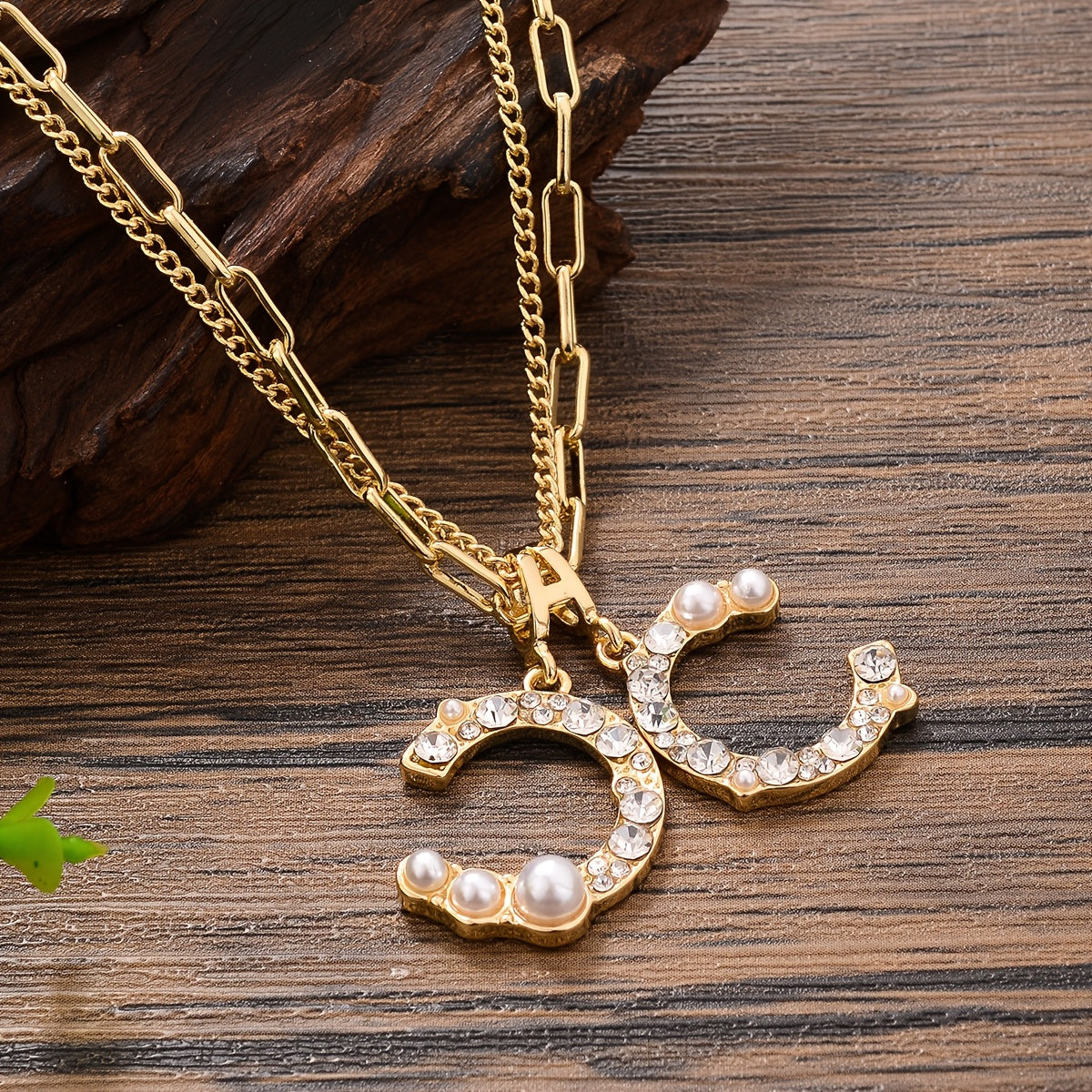 TEMU 2025 Spring-summer Trendy Pendant Women' Tassel Design Holiday Double Layer Necklace, Vacation Accessory, Special Occasion Necklace, Layered