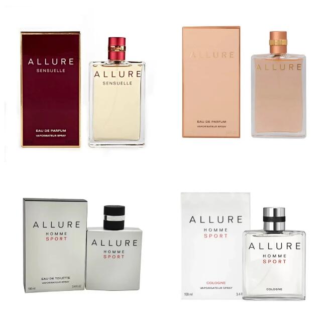 Sport Perfume 100ml Man Parfum edt edp extreme Fragrance woman allure sensuelle sport edition blanche Lasting Smell Spray Cologne Fast Ship