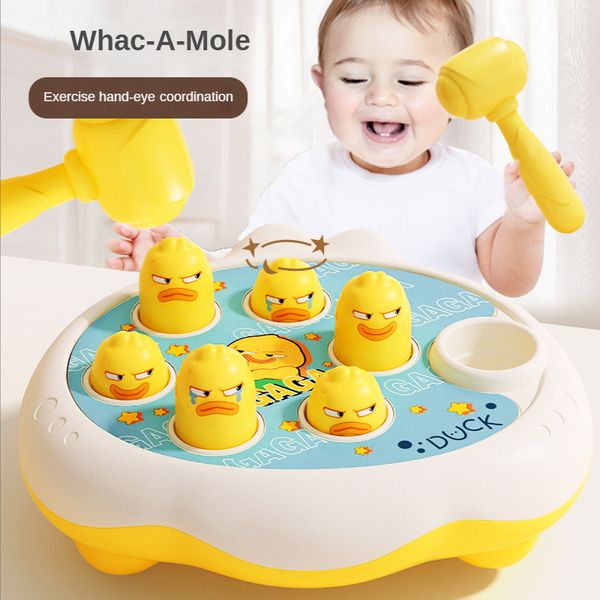Novelty Games Cartoon Whac-A-Mole Montessori Baby Toys Toddler Educational Birthday Gift Animal Theme Knocking Game Parent Child Board Game