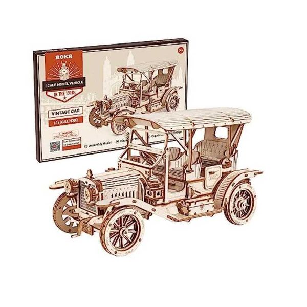 Robotime Rokr wooden model kit 3D puzzle car model building kit retro car adult Christmas gift W250106