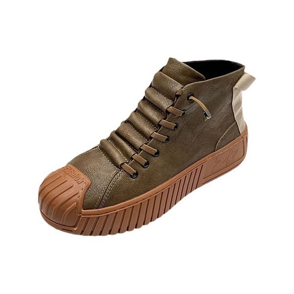 Winter practical new men&#039;s plus cashmere warm high top cotton snow dad shoes Martin boots