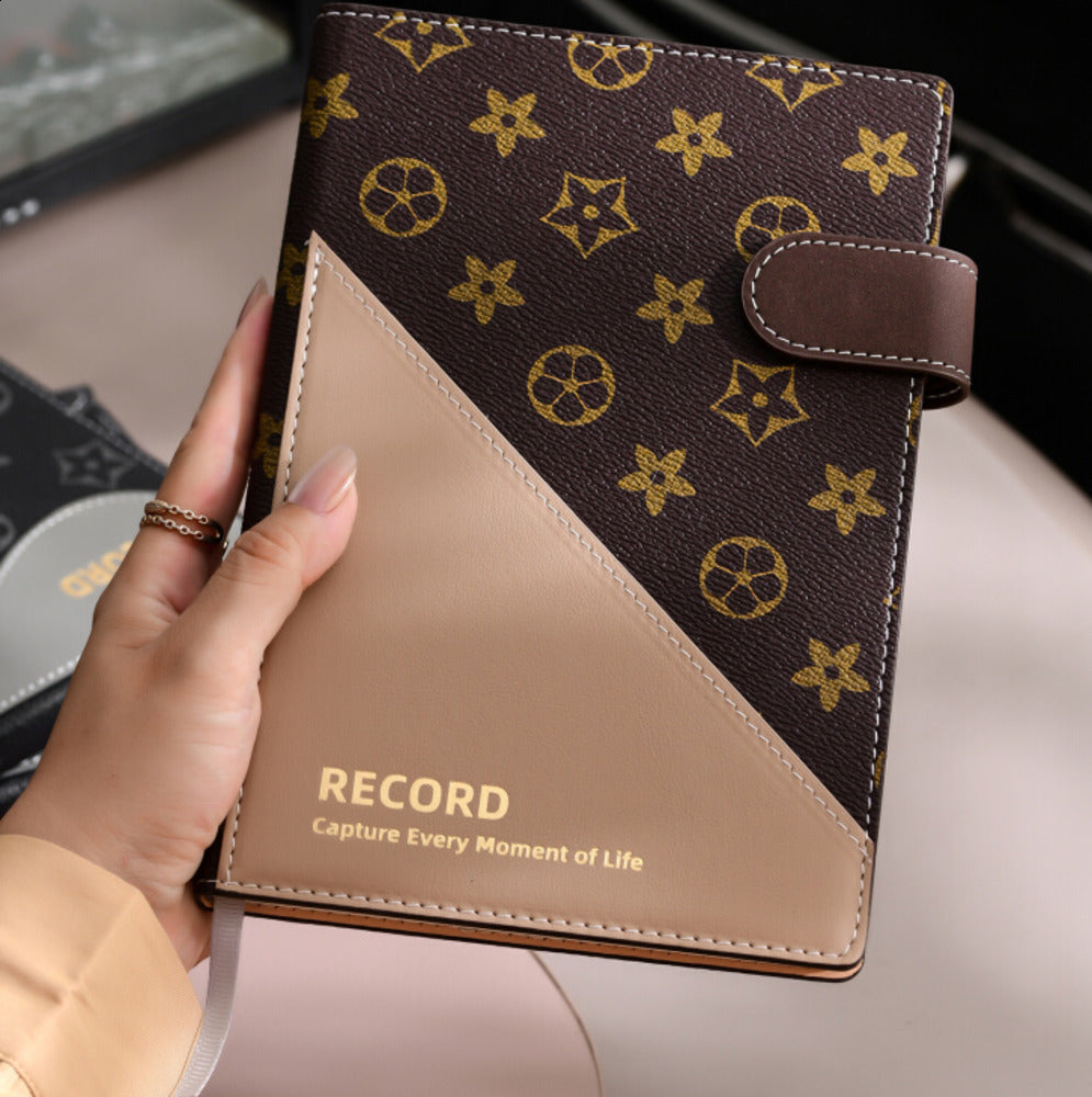 Creative Art Vintage A5 Hardcover Lined Notebook Business Office High-Quality Printable Meeting Schedule Work Memo High-End Journal 250818