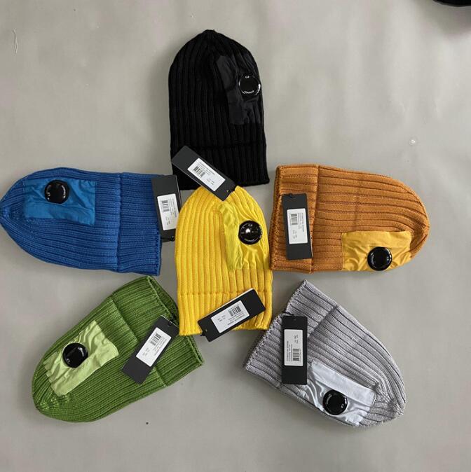 Beanies Windbreak classical Designer Autumn Color Two Lens Glasses Goggles Hat CP Men Knitted Hats Face Mask Skull Caps Outdoor Casual Sports beach