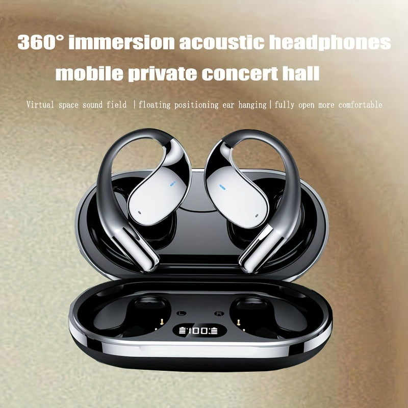 TEMU Ai Translation Headphones Bone Conduction Wireless Headphones 6 Microphones For Smart Noise Cancellation Real-time Transcription Of Meetings