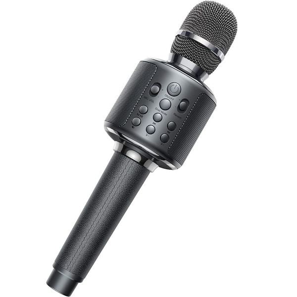 karaoke microphone bluetooth wireless mic portable singing machine with duet sing-record-play-reverb adult-kid gift for home ktv