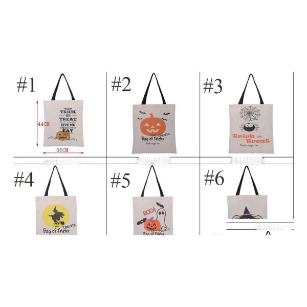 Festive Party Other Supplies Large Halloween Canvas Bag Reusable Fabric For Trick Or Treating Candy Gift Bags Sack Drop Delivery H Dhdqf S