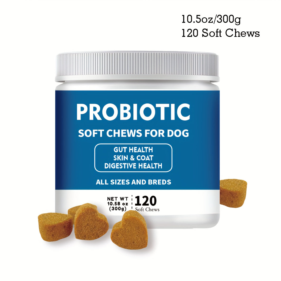TEMU Probiotic Supplement For Dogs, Dog Probiotic Healthy Supplement, Dog And Digestive Enzymes Chews