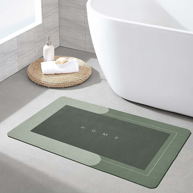 TEMU 1pc Super Soft Absorbent Non-slip Quick Drying Bathroom Rug - Diatomaceous Earth Bath Mat, Floor Door Mat, Kitchen Door Mat, Ultra Absorbent
