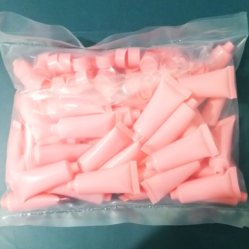 TEMU 50pcs 10g Travel Bottles - Leakproof Squeeze Tubes For Shampoo, Body Wash, Hand - Pe Plastic, Ideal For Toiletries & Samples