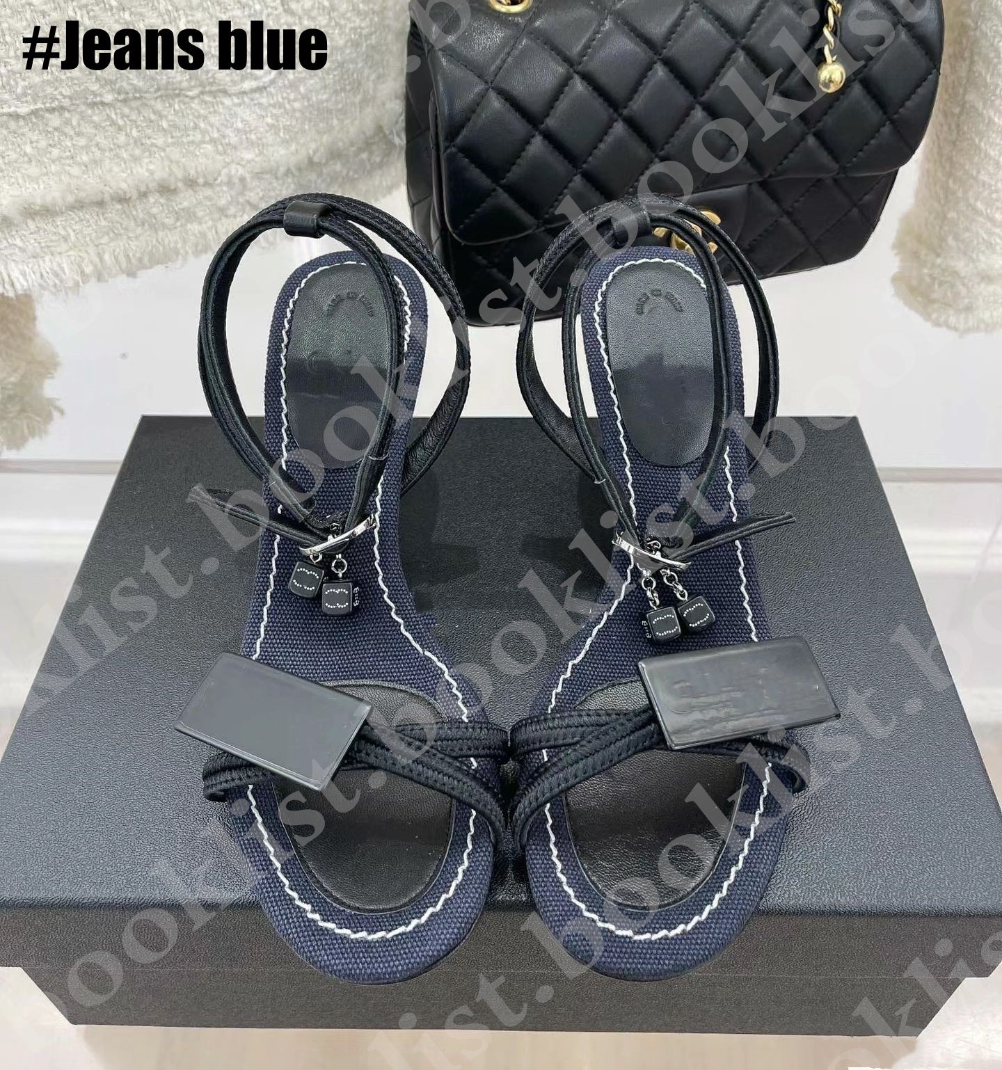 Fashion Designer High Heels Shoes Women Leather Flowers Sandals