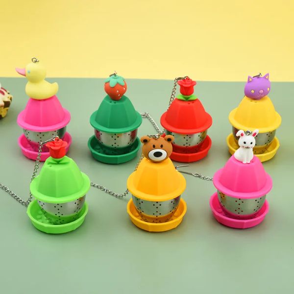 Sublimation Tea Tools Creative Tea Infuser Strainer Sieve Stainless Steel Infusers Teaware Teas Bags Leaf Filter Diffuser Infusor Kitchen
