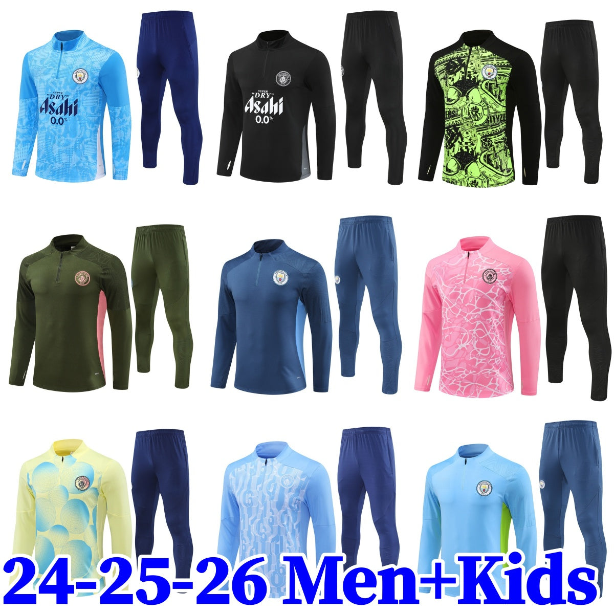 2025 2026 Man football tracksuit training kit mens city 24 25 26 Foden De bruyne soccer tracksuit kids football kits ensemble foot chandal futbol tu
