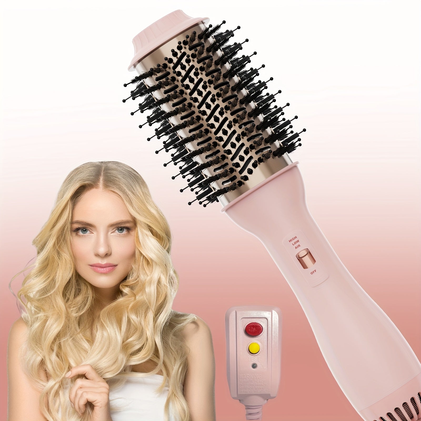 TEMU Hair Dryer Brush Blow Dryer In One, Upgraded 4 In 1 Hair Dryer And Styler Volumizer With Negative Ion Ceramic Titanium Barrel Hot Straightener