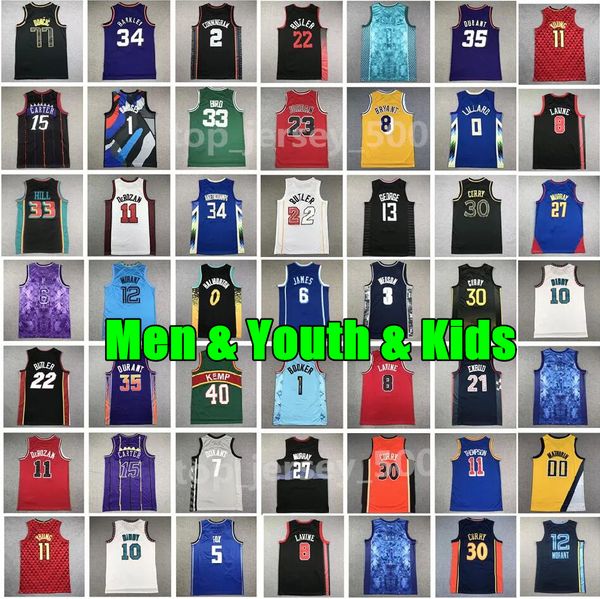 Men Youth Basketball Jersey Wembanyama Stephen Curry damian lillard LaMelo Ball Ja Morant Jimmy Butler Tatum Devin Booker Kevin Durant Luka