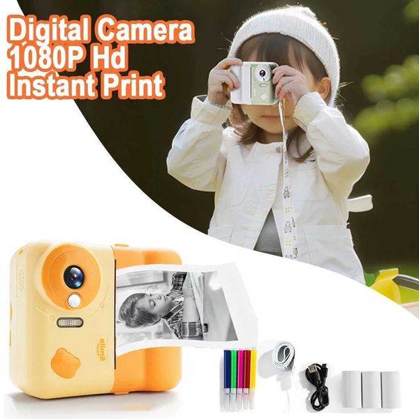 Toy Cameras Digital Camera for Children 1080P Hd Instant Print Thermal Print 2.4 Inch Camera Video with 32G Memory Card Kids GiftsL4816