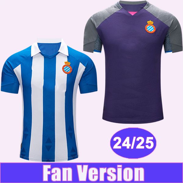 24 25 RCD Espanyol Mens Soccer Jerseys CABRERA PUADO EDU EXPOSITO VELIZ POL LOZANO PERE MILLA JOFRE EL HILALI Home Away Football Shirts
