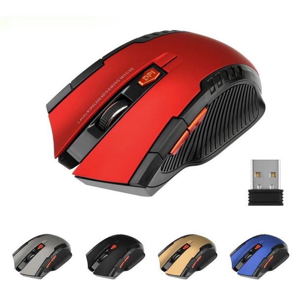 2.4ghz wireless mouse optical mice with usb receiver gamer 1600dpi 6 buttons mouse for computer pc laptop accessories