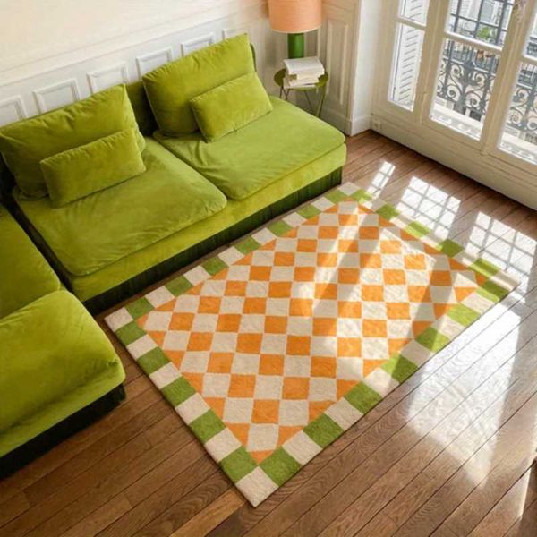 1pc Cute Minimalism Carpets for Living Ro Irregar Bedro Decor Plush Rug Fluffy Soft Lounge Carpet He Anti Slip Floor Mat Y240102