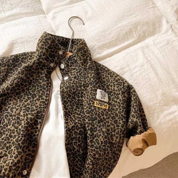 Boys Coat Overcoat Jacket Windbreak Outerwear 2024 Leopard Spring Autumn Cotton High Quality Christmas Gift Childrens ClothingY240920