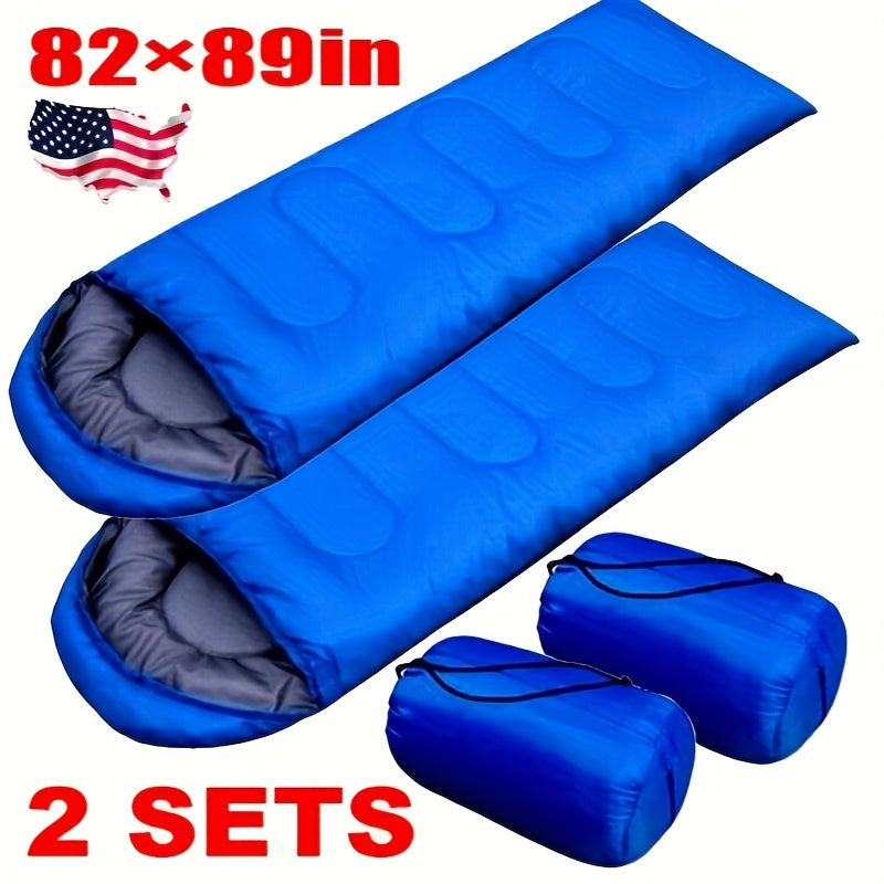 TEMU Portable Camping Sleeping Bags, Lightweight 4 Season Weather Sleep Bags, Thickened Insulated Cold-proof Camping Quilt, Adjustable Head Strap &