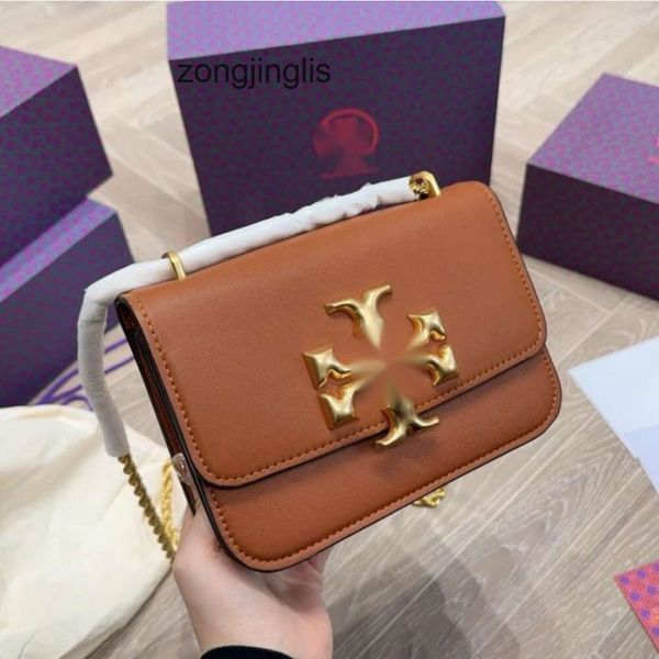 Designer Crossbody Burces Bags Handbags torries bag Luxury Luxury Crocodile 2024 Womens Grain Bag Cowhide Buckle Single Shoulder Messenger B