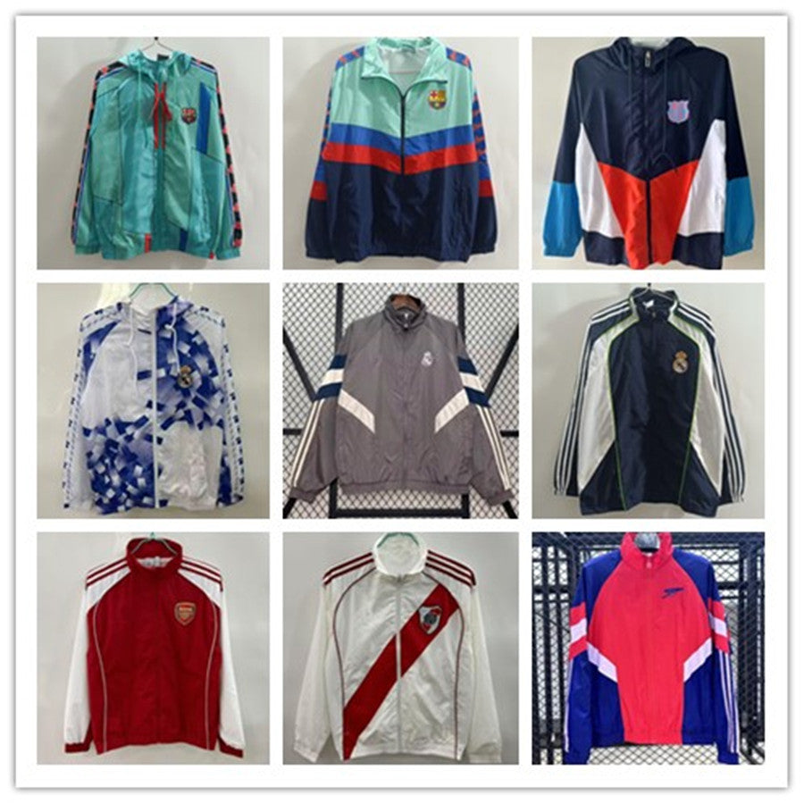Mens 2025 Football jackets Tracksuits hoodie sport windbreaker running fashion multiple colour outerwear city thin jacket