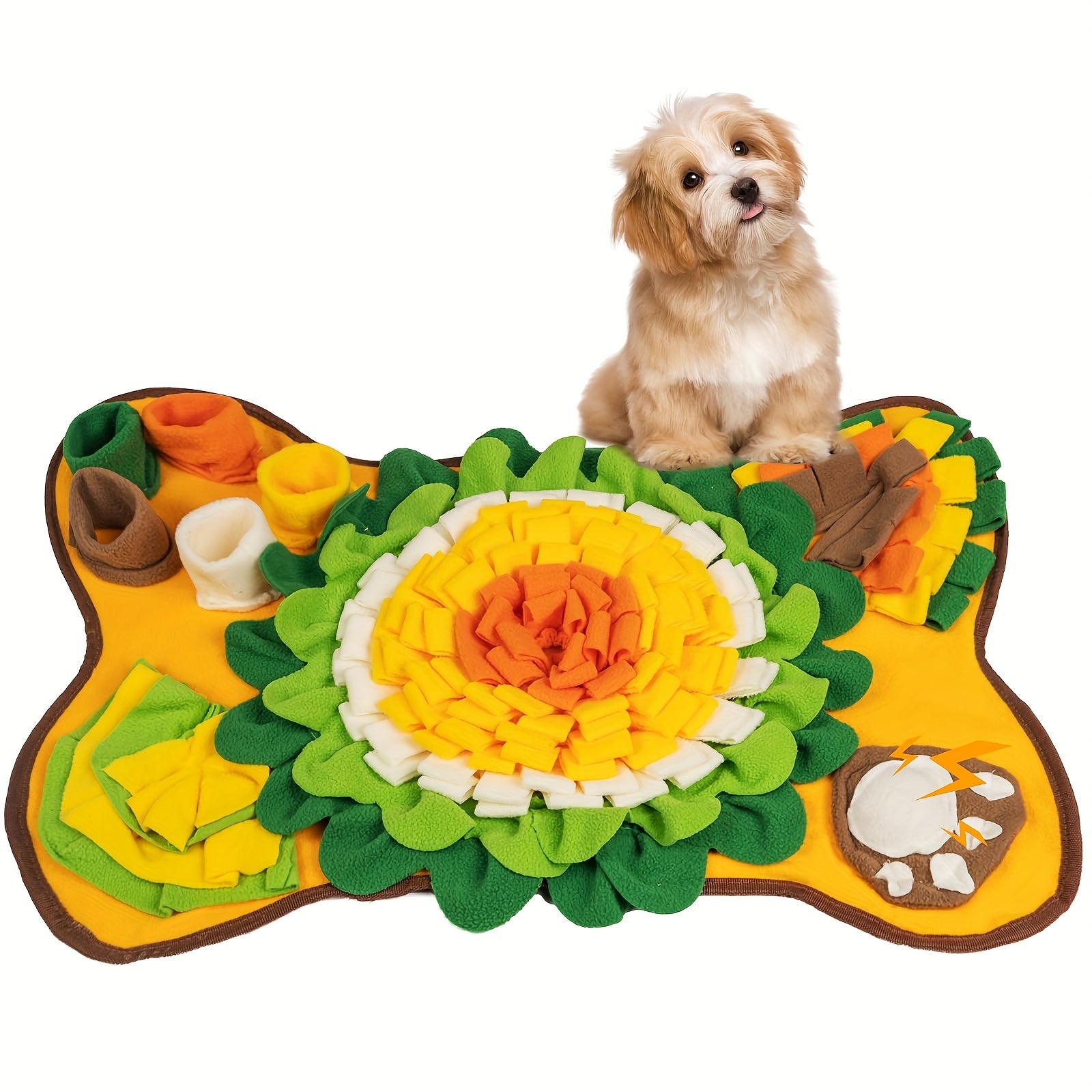 TEMU Interactive Dog Snuffle Mat With Hidden Treat Pocket, Non-slip Fabric Slow Feeder For Training And, For Dog Training And Play, Slow Eating And