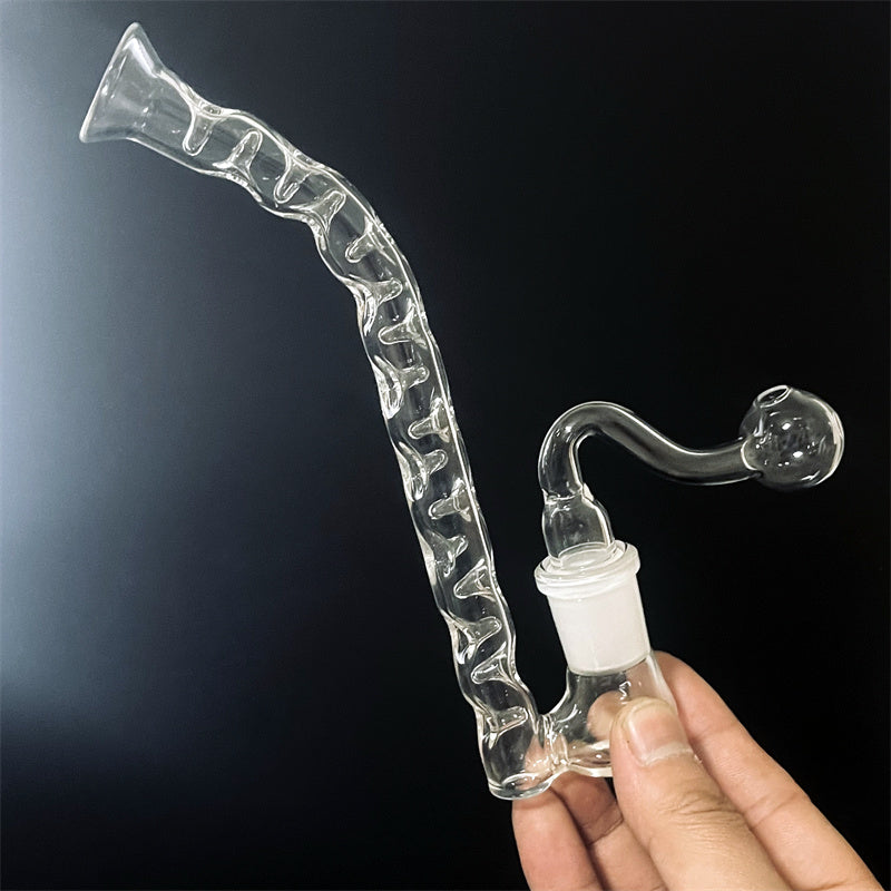 ACOOK glass perc glass percolator bubbler water pipe handle smoking pipes mini water bong with 18mm oil burner pipe