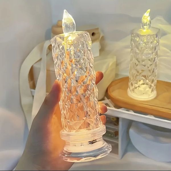 Flameless LED candles with remote control and timer battery used for home parties weddings Christmas decorations 241008