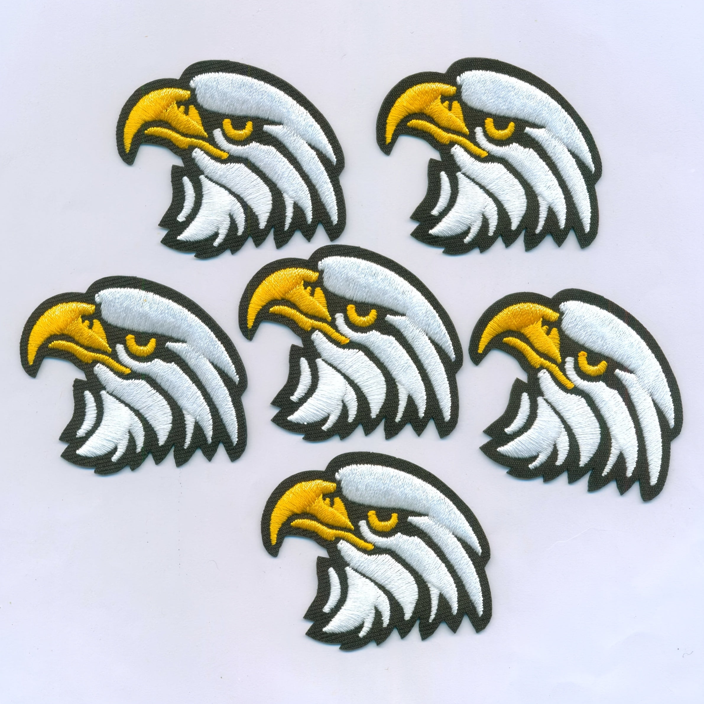 TEMU 6pcs Bald Eagle Embroidery Patches, Suitable For Clothing, Hats, Backpacks, , Durable And Colorful Decorations