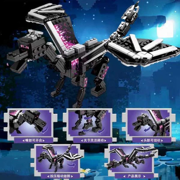Novo produto Pixel Mini World Series Final Shadow Dragon Battle Assemblear Moc Blocks Blocks Boy Toys Childrens GiftSc250117