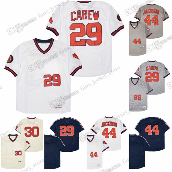 1973 Nolan Ryan Vintage Baseball Jerseys Reggie Jackson Rod Carew Stitched Jersey