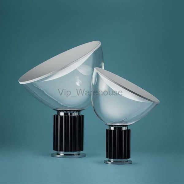 Italian Taccia Radar Glass Shade LED Table for Bedroom Bedside Living Room Nordic Home Decor Lights Flexible Desk Lamp HKD230808