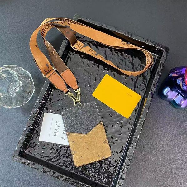 Designer Pu Keychain Women Mens Lanyards for Wallets Card Holders Fashion Key Ring for Men Black Coin Keychains Luxury Keychain Small Purses