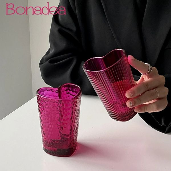 Creative Love Hammer Glass Cup Cute Girl Heart Love Stripe Juice Cup Coffee Milk Cup Cold Drink Cup Girls Cup Home Decoration 240806