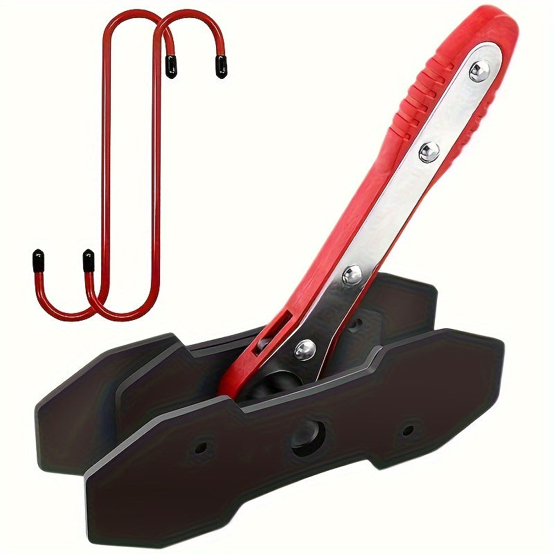 TEMU Brake Caliper Tool, Brake Caliper Press Tool With 2pcs Steel Plates-2pcs Hangers, Car Ratcheting Brake Caliper Piston Spreader Press Tool