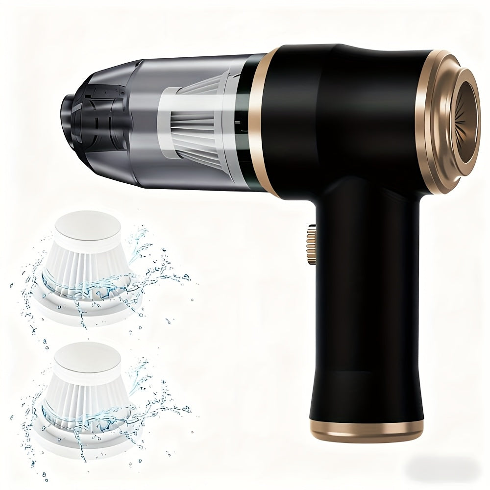 TEMU Handheld Wireless Portable Vacuum Cleaner, Rechargeable, 2000 * 2 Milliampere Battery, Suction Force 5000pa, Integrated Blowing And Suction,