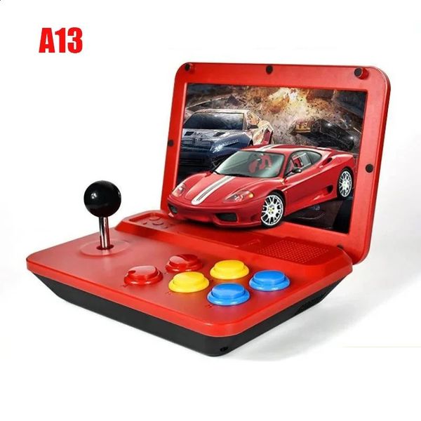 Powkiddy A13 Retro Gaming Arcade 10 inch HD Large Screen Gaming Console Folding Flip Rk3128 Chip CPU Simulator Detachable Joystick 240810