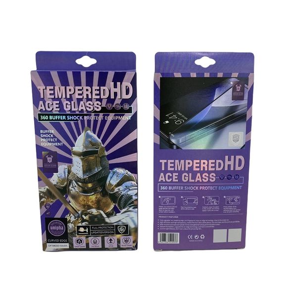 500pcs Mobile Phone Protective Film Toughened Glass Screen Protector Laser Paper Packaging Box With Inner Tray WJ107
