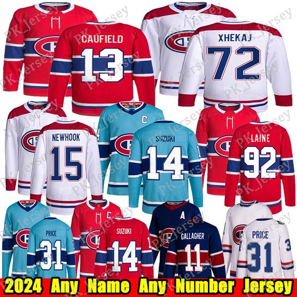 #13 Cole Caufield Reverse Retro hockey jersey #14 Nick Suzuki Juraj Slafkovsky Kirby Dach Brendan Gallagher Carey Price Alex Newhook Patrik